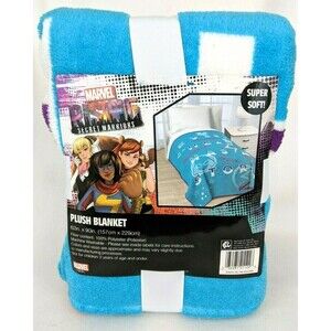 Marvel Secret Warriors Rising Twin Plush Bed Blanket EVERY HERO HAS A STORY  NWT